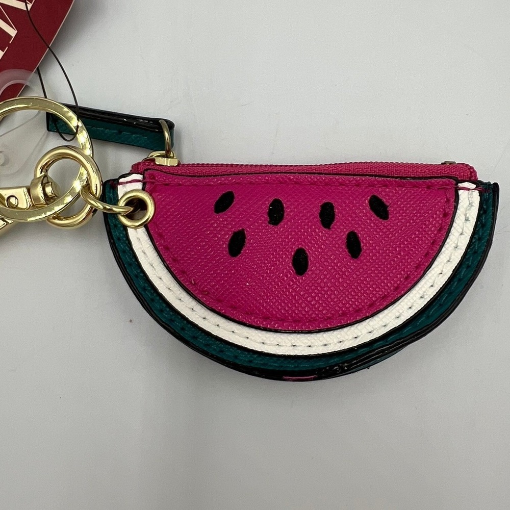 Merona Watermelon Coin Purse Women OS Pink Brand New Fruit Keychain Pouch - Picture 2 of 6